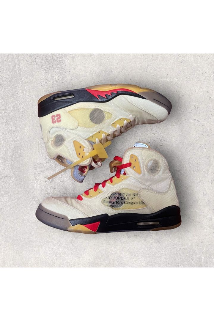 Outlets Jordan 5 retro OFF-WHITE sail