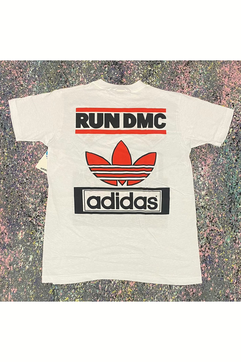 Vintage 80s Deadstock Run DMC Adidas Single Stitch Tee- M