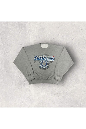 Vintage 2004 Indianapolis Colts Two In A Row AFC South Division Champions Crewneck- L