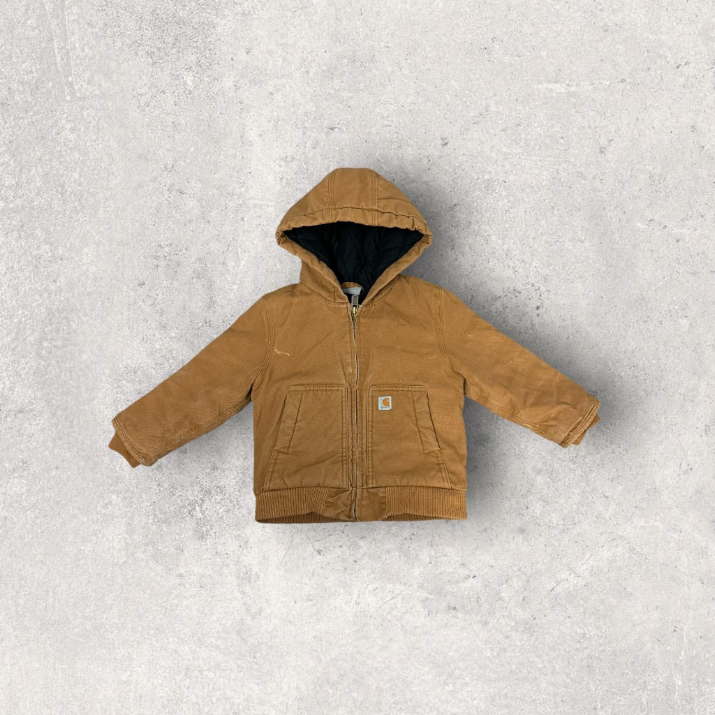 Kids Carhartt Quilt Lined Full Zip Hooded Jacket- 3T