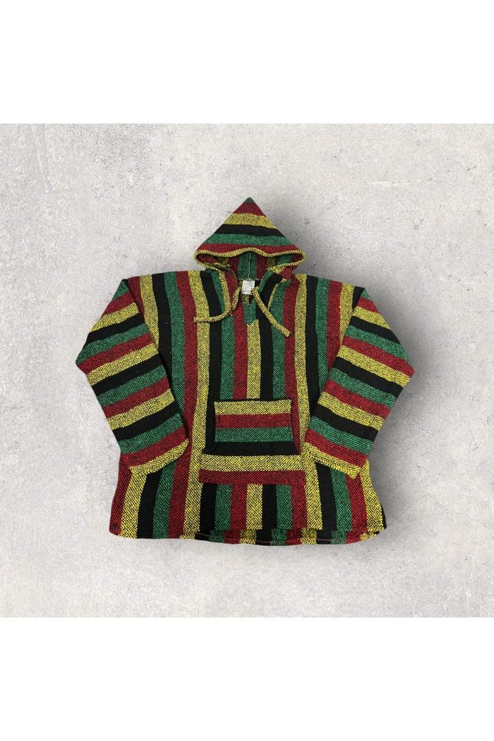 Vintage Mexican Poncho/Drug Rug Hoodie- XL