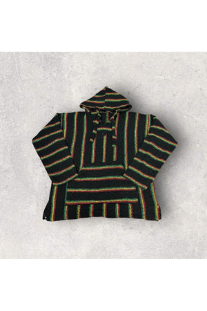 Vintage Mexican Poncho/ Drug Rug Hoodie- XXL