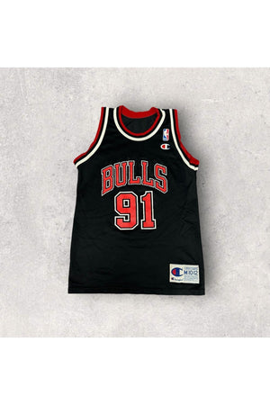 Vintage Champion Chicago Bulls Dennis Rodman Basketball Jersey- YTH M(10-12)