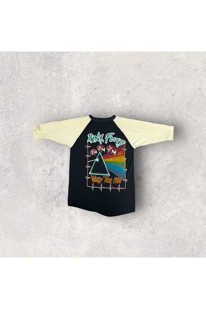 Vintage 1980 Pink Floyd World Tour 3/4 Sleeve Tee- M