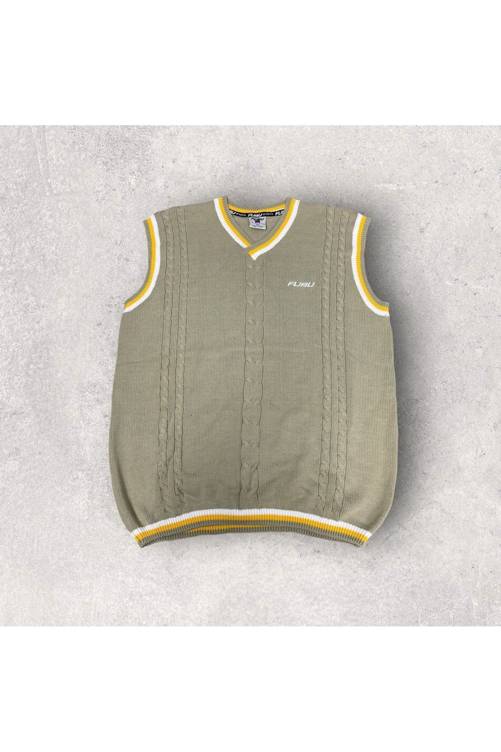 Vintage FUBU The Collection Knit Sweater Vest- 3XL