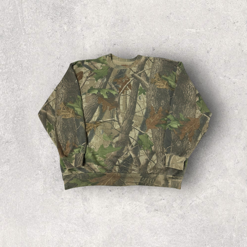 Vintage Outdoor Outfitters Made In USA Real Tree Camo Crewneck- XL