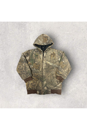 Vintage Ranger Real Tree Camo Hooded Jacket- YTH M