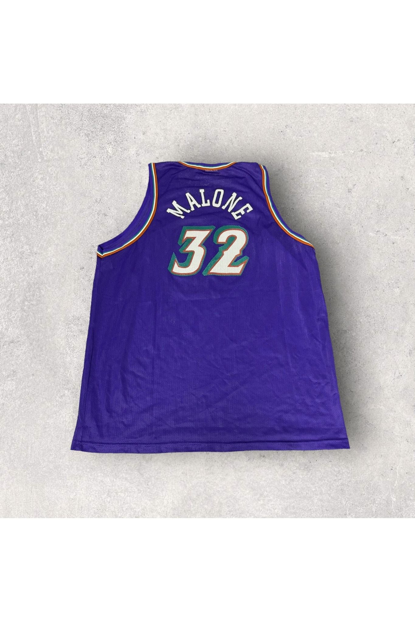 Vintage Made In USA Utah Jazz Karl Malone Basketball Jersey- L