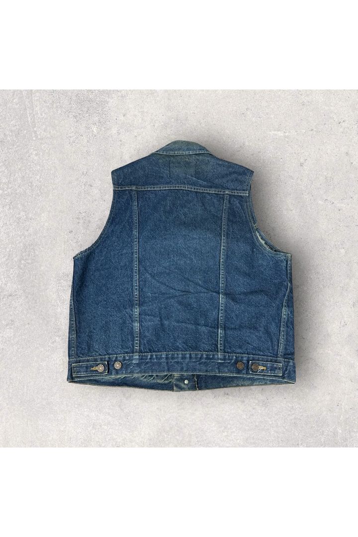 Vintage Made In USA Sheplers Denim Vest- XL