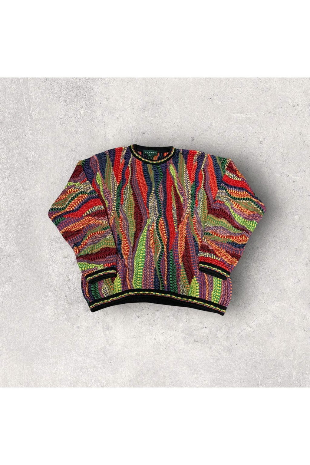 Vintage Tundra Coogi Style Knit Sweater- XL