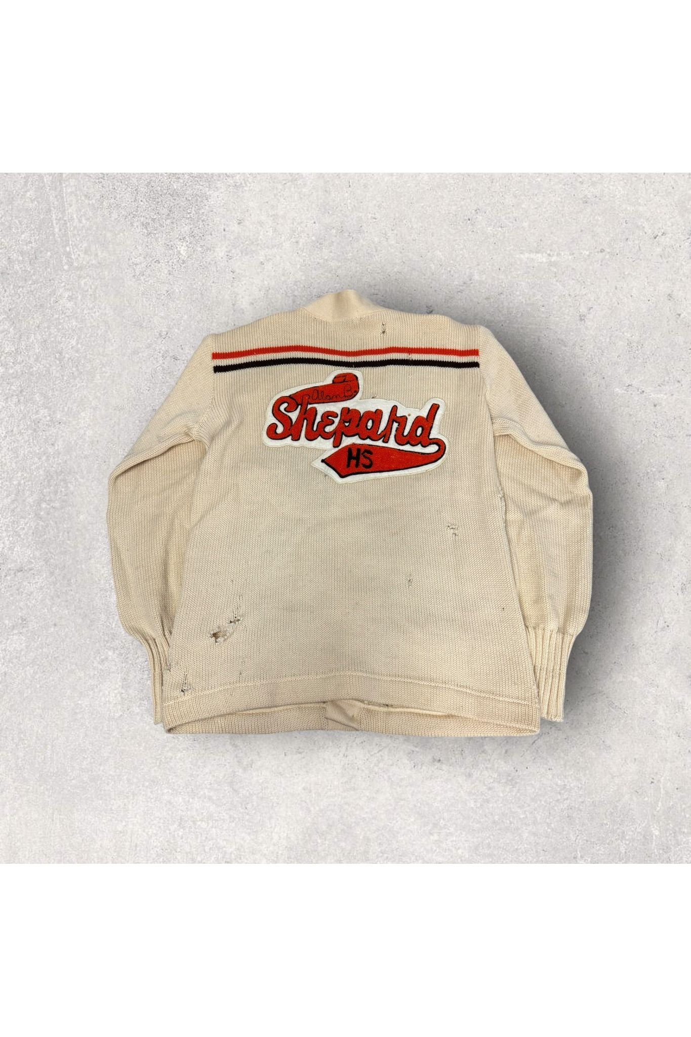 Vintage 1980 Shepard Highschool Knit Letterman Cardigan Sweater- SZ 38