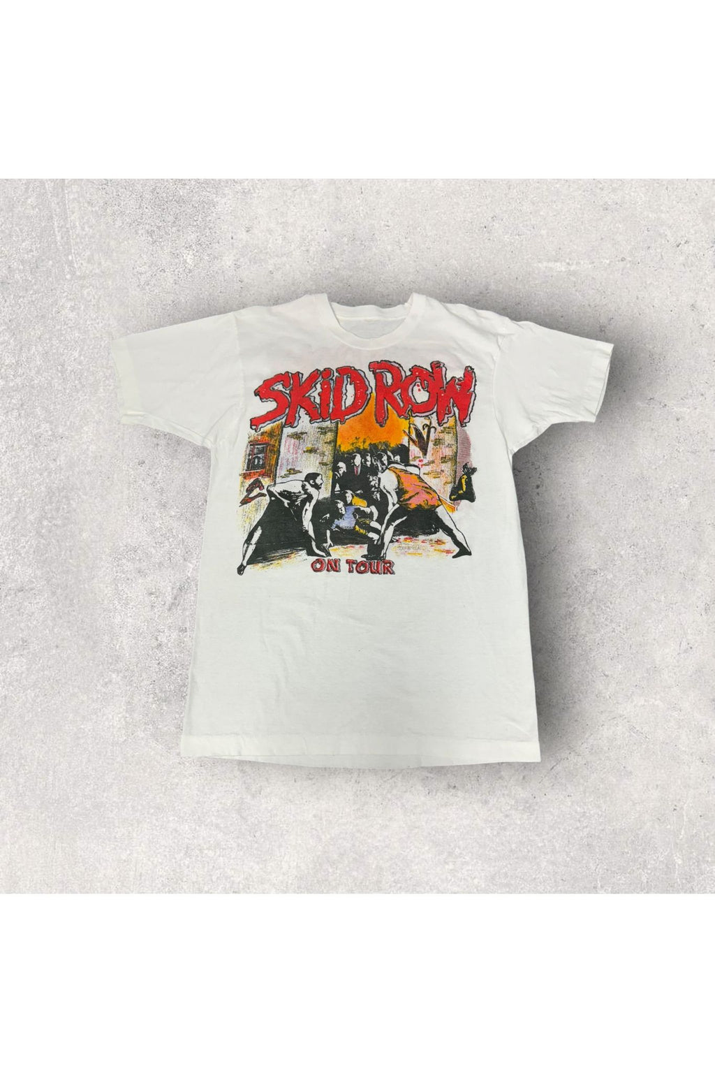 Vintage Single Stitch Skid Row On Tour Bootleg Concert Tee- L