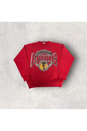 Vintage Logo 7 Chicago Blackhawks Crewneck- L