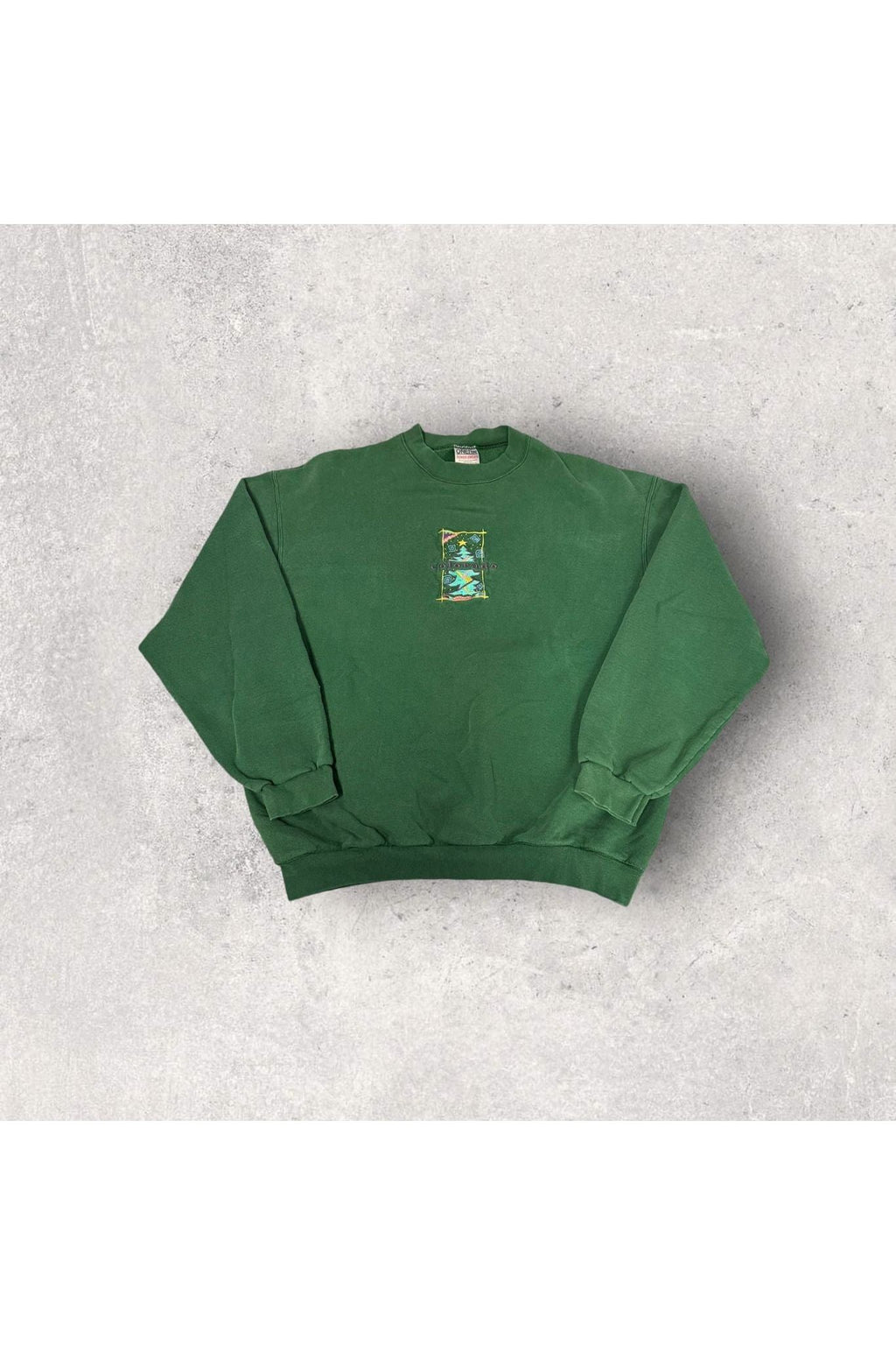 Vintage Oneita Embroidered Colorado Christmas Crewneck- XL