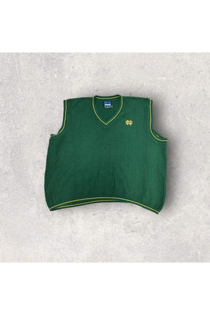 Vintage Adidas Notre Dame V-Neck Knit Sweater Vest- XXL