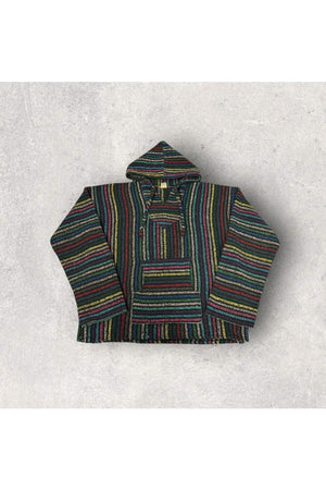 Vintage Mexican Poncho/Drug Rug Hoodie- XL