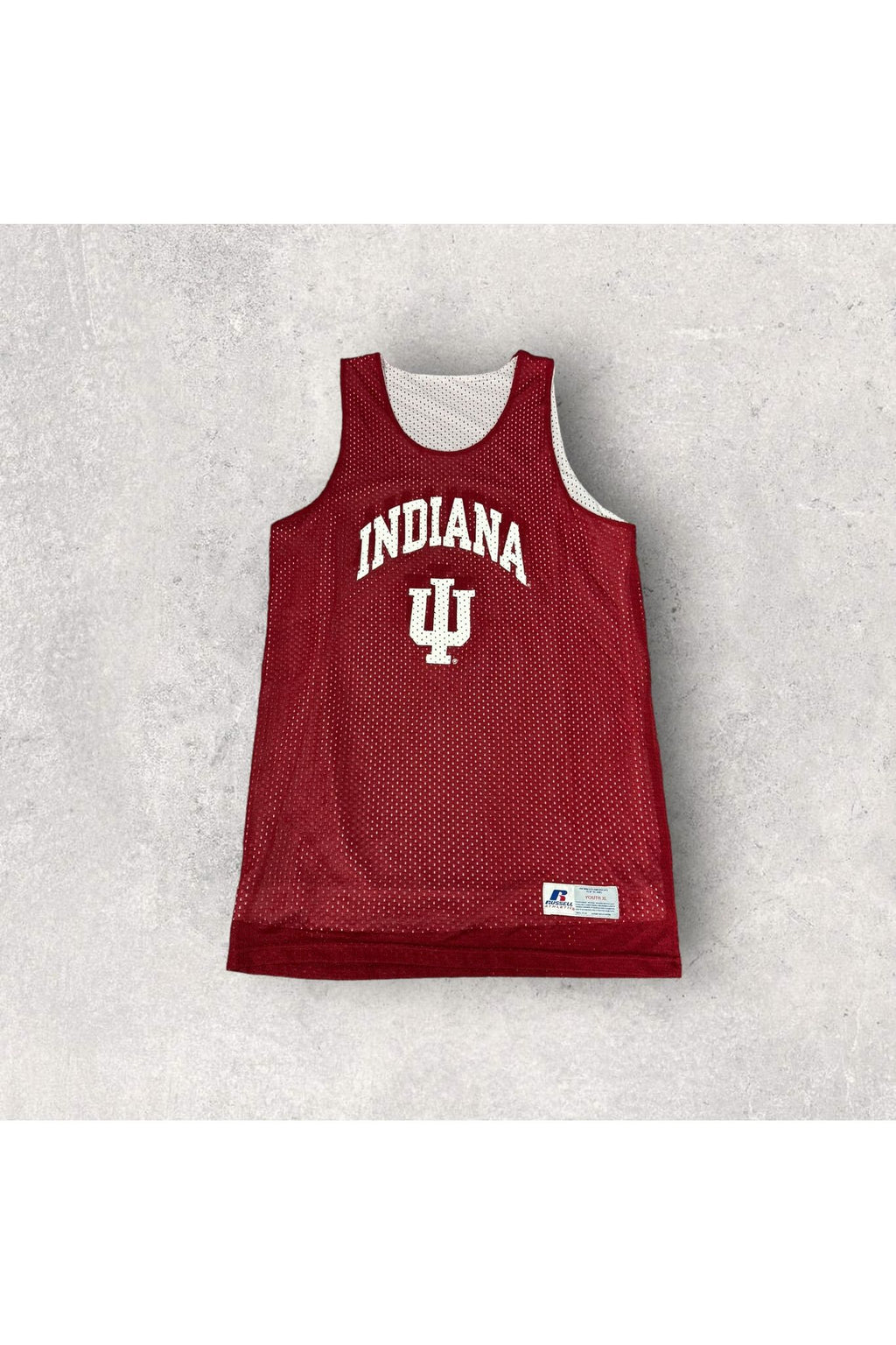 Vintage Russell Youth Indiana University Hoosiers Reversible Basketball Jersey- YTH XL