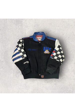 Vintage Jeff Hamilton Chase Authentics Made In USA Rusty Wallace Miller  Lite Racing Jacket- L
