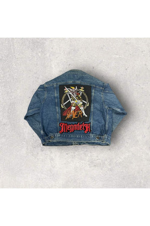 Vintage Levi's Denim Jacket w/ 90s Slayer x Megadeth Patches- XL