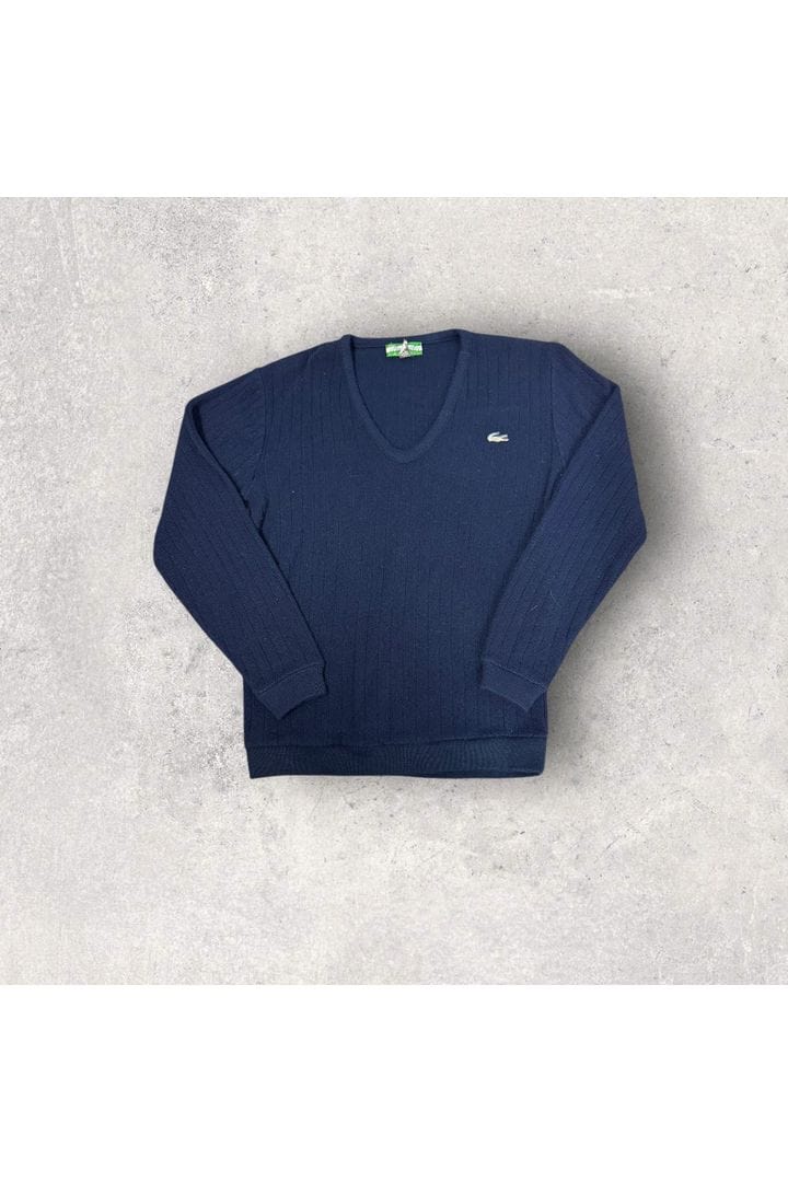 Vintage Haymaker Lacoste V-Neck Knit Sweater- M