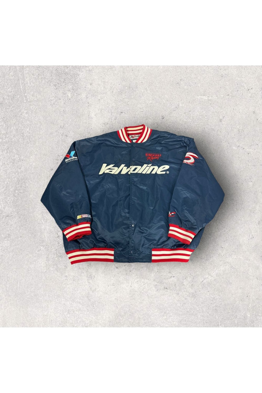 Vintage Chase Authentics Mark Martin Valvoline Racing NASCAR Bomber Jacket- XXL