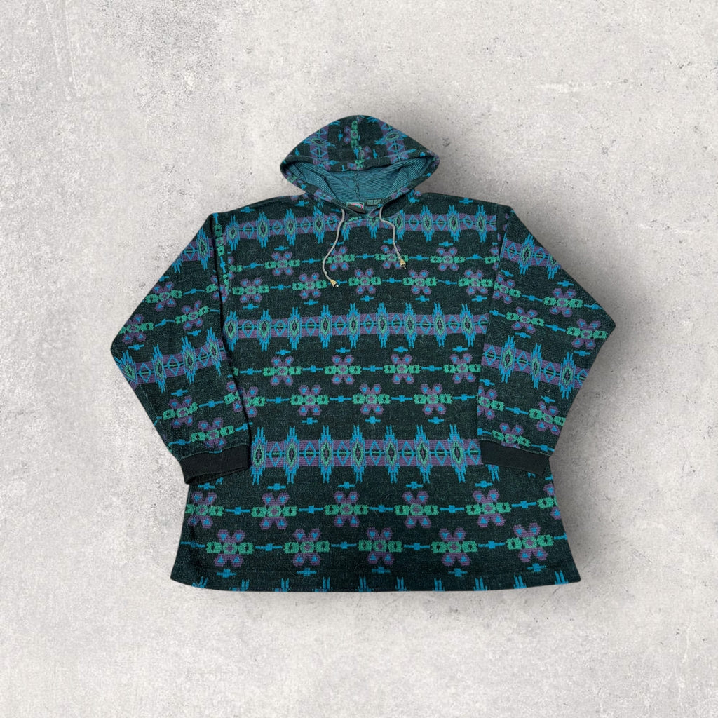 Vintage Santana Aztec Pattern Hoodie- XL