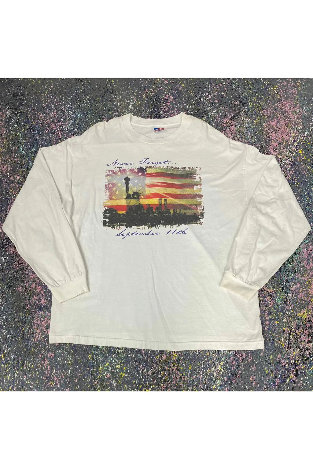 Vintage September 11th Never Forget Memorial Long Sleeve- XXL