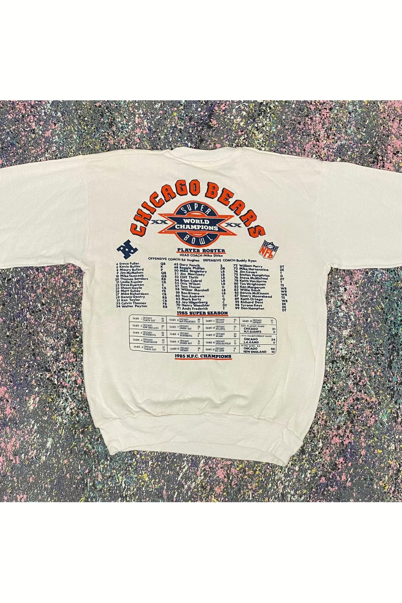 Vintage 1986 Chicago Bears Super Bowl XX Champions T-Shirt