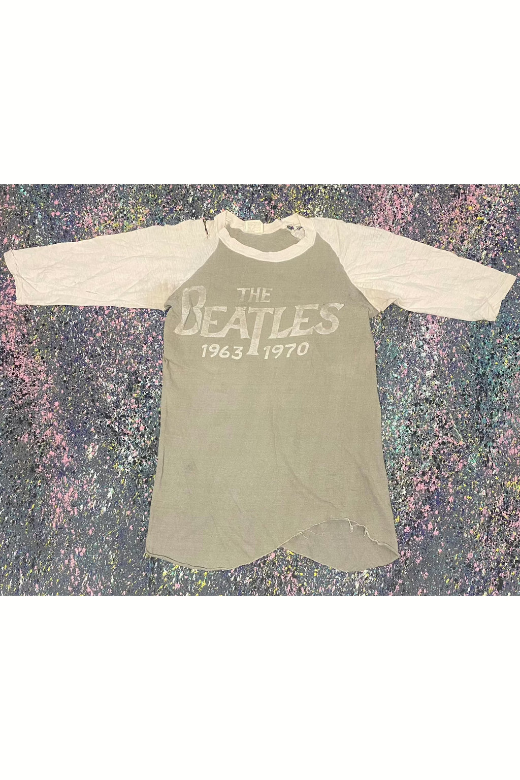 Vintage 80s The Beatles John Lennon Memorial 3/4 Sleeve Shirt- L