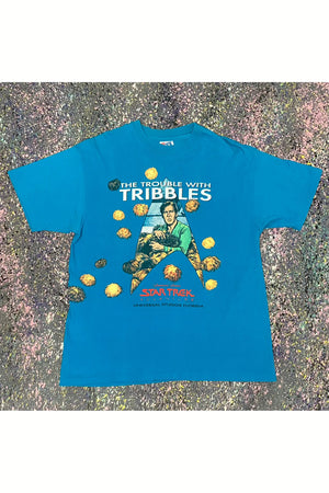 Vintage 1988 Star Trek Adventures The Trouble With Tribbles Tee- L