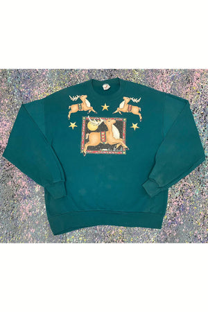 Vintage Jerzees Christmas Sweater- L