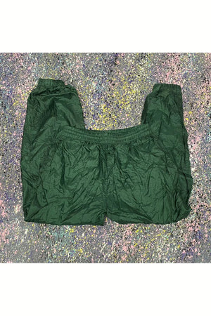 Vintage Green Nylon Joggers- YTH L (14)