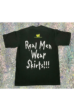 Vintage 1996 Single Stitched WWF Headbangers Real Men Wear Skirts!!! Tee- L