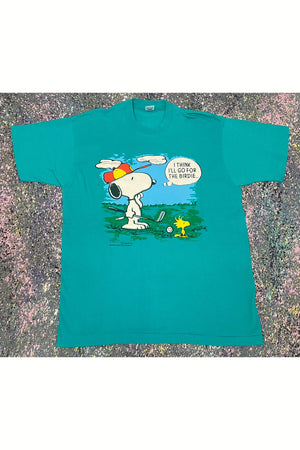 Vintage Single Stitch Peanuts Snoopy I Think I'll Go For The Birdie...Tee- XL
