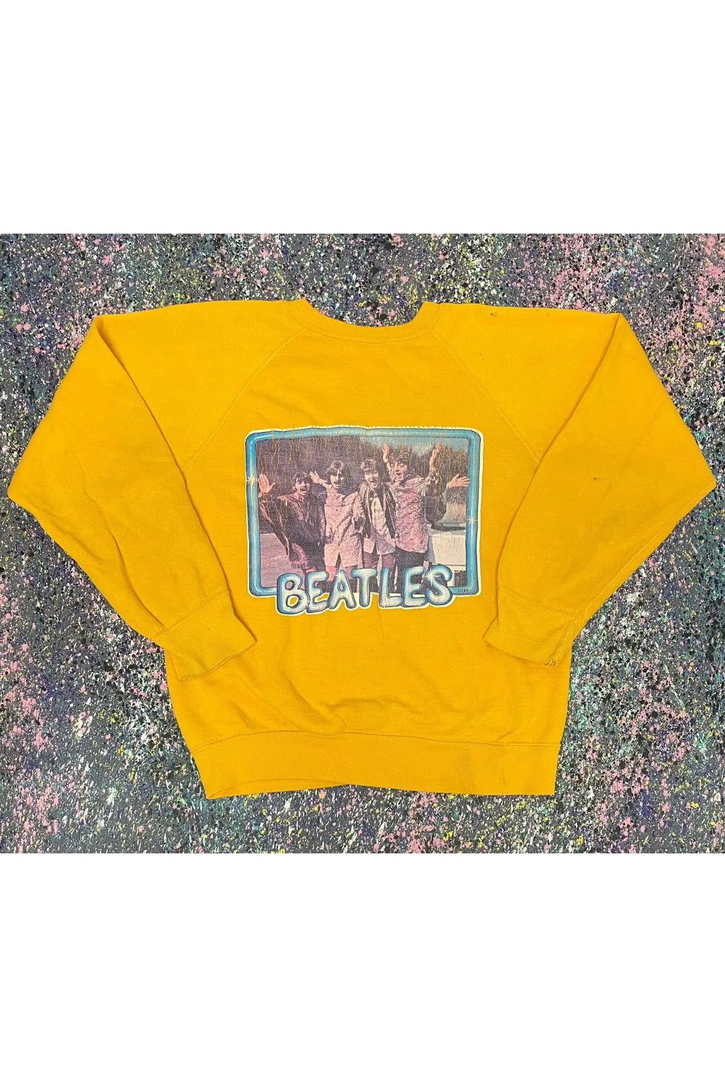 Vintage L & H Beatles Iron On Crewneck- S