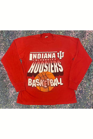 Vintage Indiana Hoosiers Basketball Long Sleeve Shirt- L
