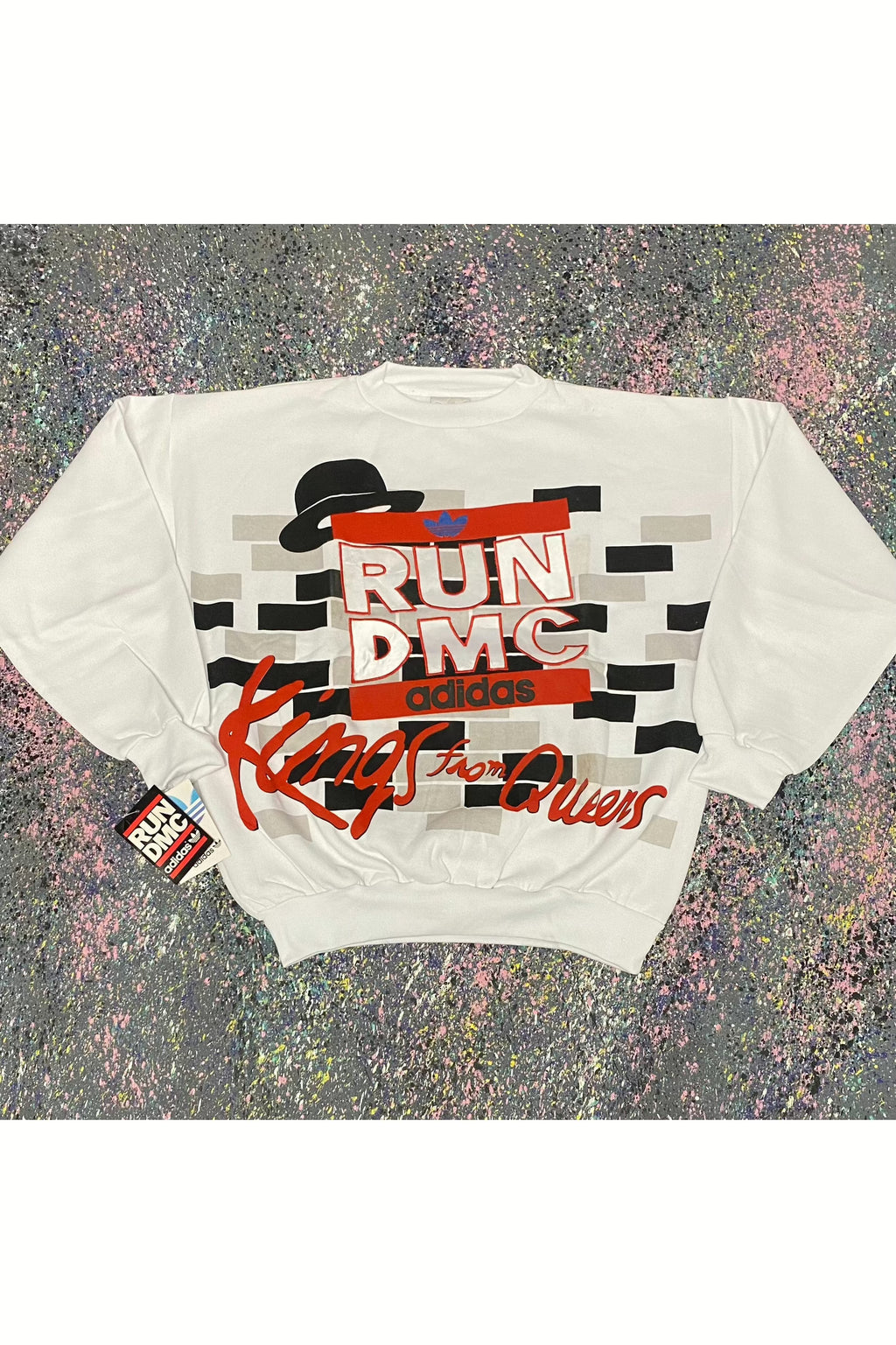 Vintage Deadstock 1986 Adidas Run DMC Kings From Queens Crewneck- M (Fits L)